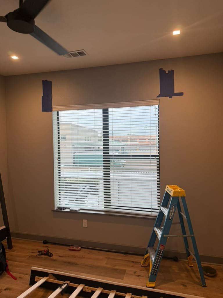 Preparación de la ventana para instalar cortinas